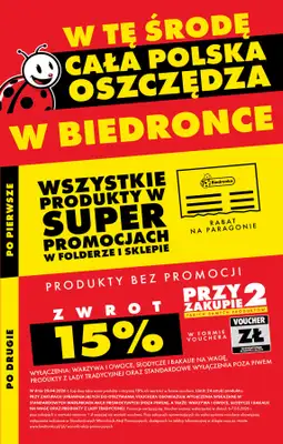 Biedronka - gazetka promocyjna Tylko w środę! od środy 29.04 do środy 29.04