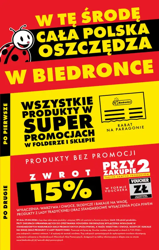 Biedronka - gazetka promocyjna Tylko w środę!  