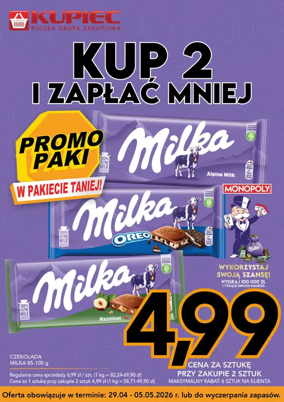 Kupiec - gazetka promocyjna Promopaki od środy 29.04 do wtorku 05.05 - strona 7