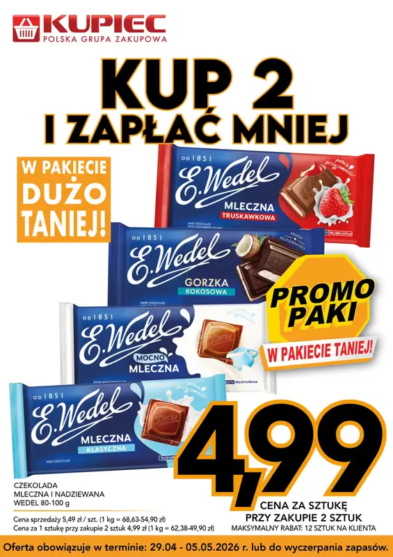 Kupiec - gazetka promocyjna Promopaki od środy 29.04 do wtorku 05.05 - strona 10