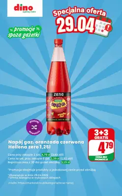 Dino - gazetka promocyjna Napój gazowany - oferta na 29.04 | Promocje spoza gazetki od środy 29.04 do środy 29.04