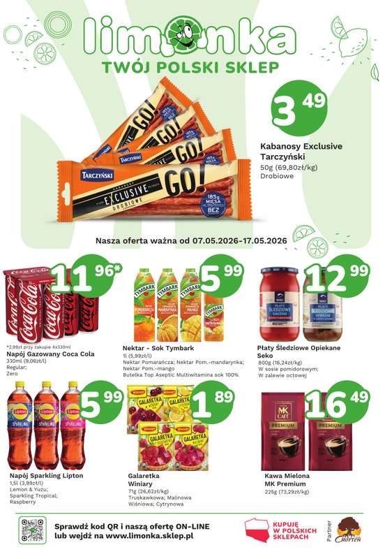 Limonka - gazetka promocyjna Gazetka od czwartku 07.05 do niedzieli 17.05