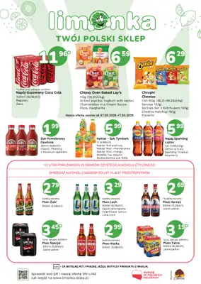 Limonka - gazetka promocyjna Plakaty promocyjne od czwartku 07.05 do niedzieli 17.05