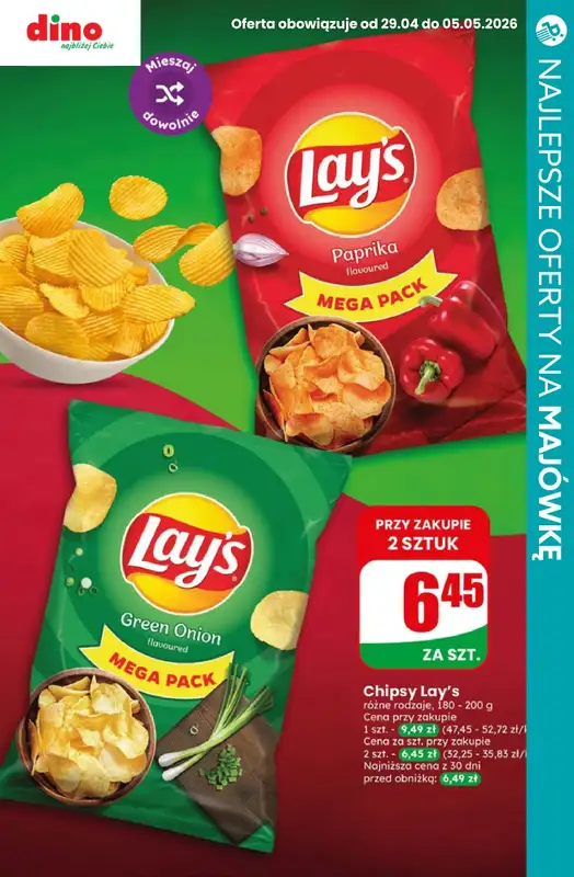 Majówka - gazetka promocyjna Najlepsze oferty na NAPOJE I PRZEKĄSKI! od środy 29.04 do soboty 02.05 - strona 6