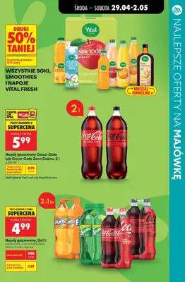 Majówka - gazetka promocyjna Najlepsze oferty na NAPOJE I PRZEKĄSKI! od środy 29.04 do soboty 02.05 - strona 12