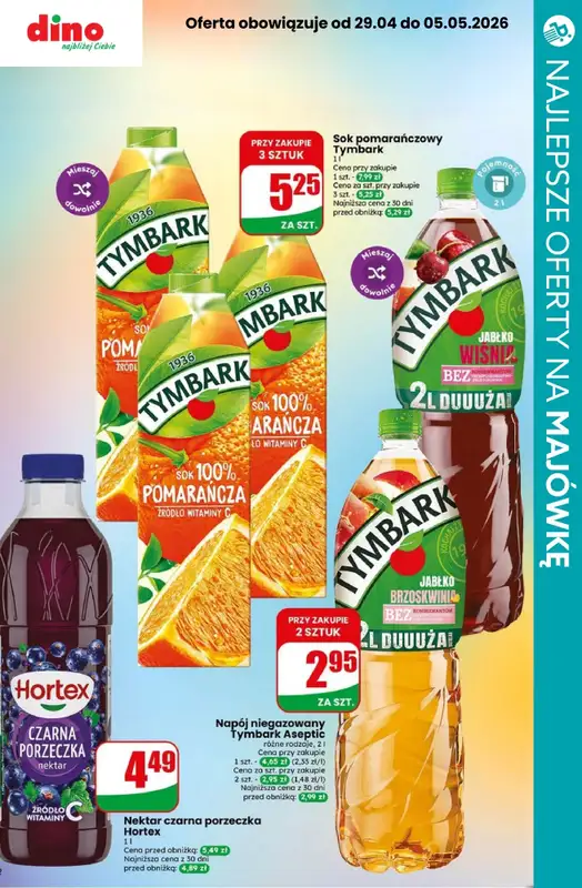 Majówka - gazetka promocyjna Najlepsze oferty na NAPOJE I PRZEKĄSKI! od środy 29.04 do soboty 02.05 - strona 14
