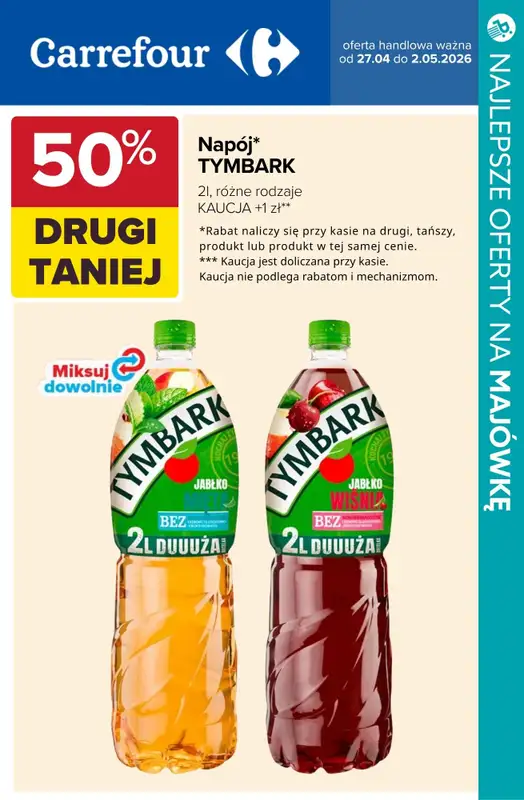 Majówka - gazetka promocyjna Najlepsze oferty na NAPOJE I PRZEKĄSKI! od środy 29.04 do soboty 02.05 - strona 7