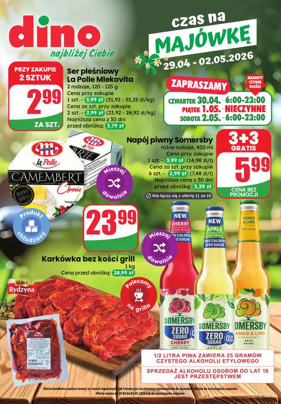 Dino - gazetka promocyjna Katalog - Czas na majówkę 2026 od środy 29.04 do soboty 02.05