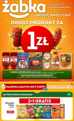 Żabka - gazetka promocyjna Gazetka od środy 22.04 do wtorku 05.05