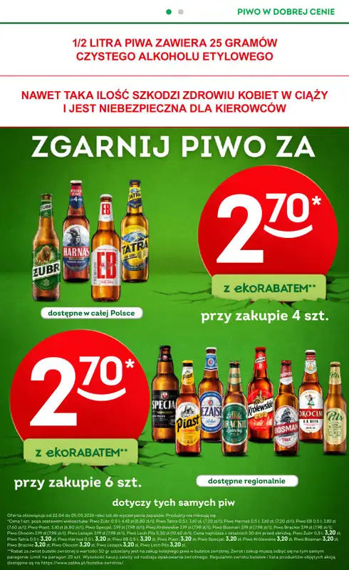 Żabka - gazetka promocyjna Gazetka od środy 22.04 do wtorku 05.05 - strona 10