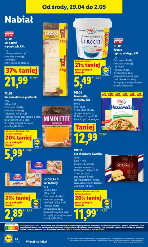 Lidl - gazetka promocyjna Od środy od środy 29.04 do soboty 02.05 - strona 64