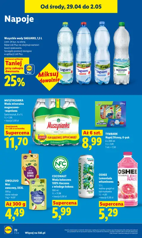 Lidl - gazetka promocyjna Od środy od środy 29.04 do soboty 02.05 - strona 72