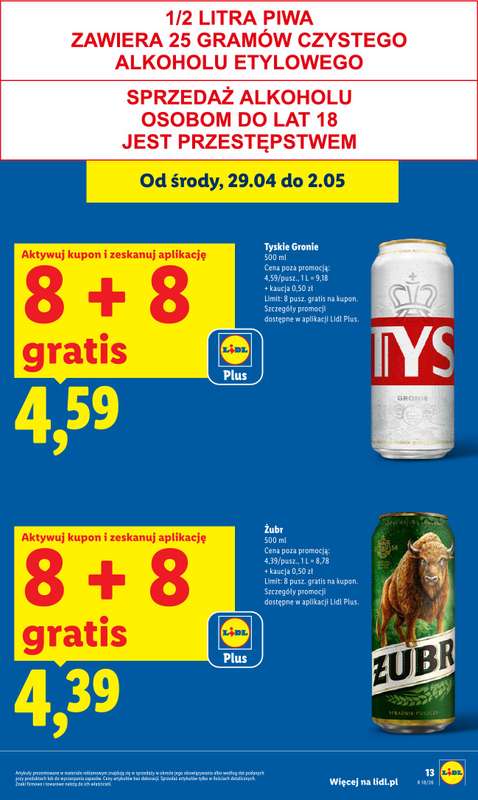 Lidl - gazetka promocyjna Od środy od środy 29.04 do soboty 02.05 - strona 13