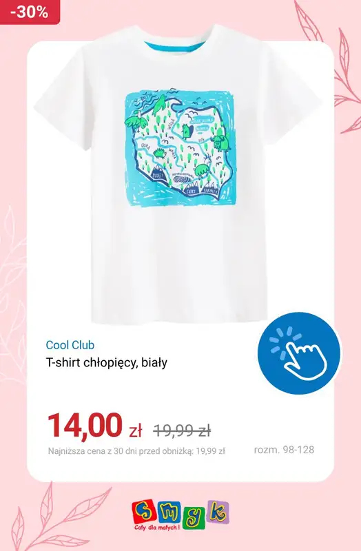 Smyk - gazetka promocyjna -50% na drugi, tańszy produkt : t-shirty, body i bielizny od środy 29.04 do czwartku 30.04 - strona 8