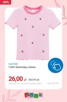 Smyk - gazetka promocyjna -50% na drugi, tańszy produkt : t-shirty, body i bielizny od środy 29.04 do czwartku 30.04 - strona 6