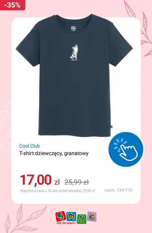 Smyk - gazetka promocyjna -50% na drugi, tańszy produkt : t-shirty, body i bielizny od środy 29.04 do czwartku 30.04 - strona 4