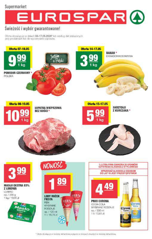 SPAR - gazetka promocyjna Gazetka Eurospar od środy 06.05 do niedzieli 17.05
