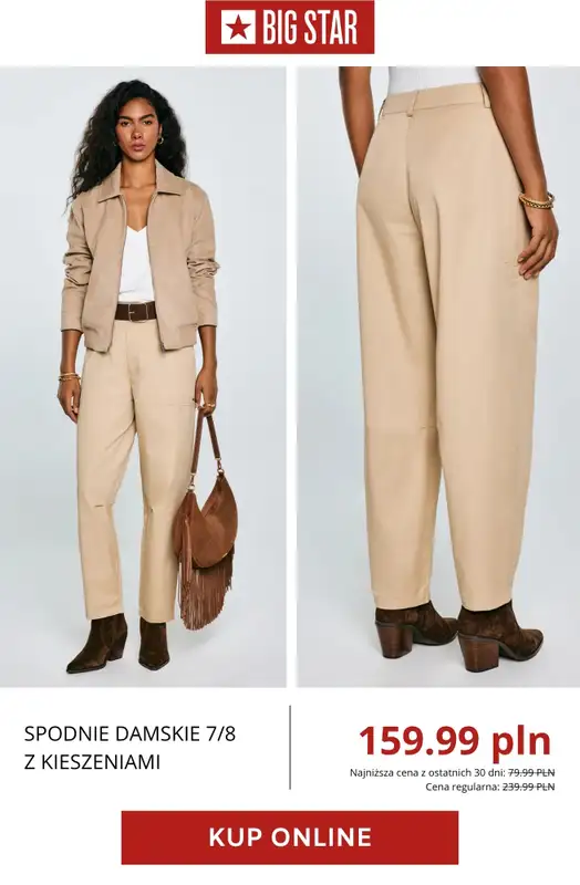 BIG STAR - gazetka promocyjna Wyprzedaż: jeansy i spodnie damskie od środy 29.04  - strona 8