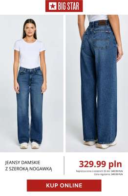 Jeansy damskie z szeroką nogawką