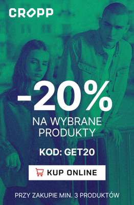 Cropp - gazetka promocyjna -20% na wybrane produkty przy zakupie min. 3 produktów od środy 29.04 do poniedziałku 04.05