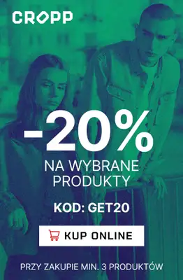 Cropp - gazetka promocyjna -20% na wybrane produkty przy zakupie min. 3 produktów od środy 29.04 do poniedziałku 04.05