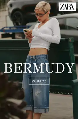 Zara - gazetka promocyjna Bermudy dla niej od środy 29.04 