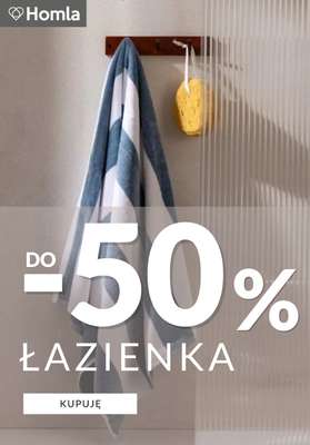 Homla - gazetka promocyjna Do -50% na produkty do łazienki od środy 29.04 