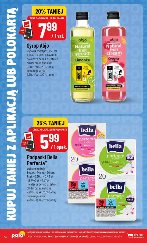 POLOmarket - gazetka promocyjna Katalog Kupuj taniej z POLOappką od środy 29.04 do wtorku 05.05 - strona 14