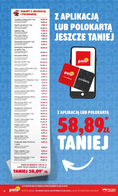 POLOmarket - gazetka promocyjna Katalog Kupuj taniej z POLOappką od środy 29.04 do wtorku 05.05 - strona 16