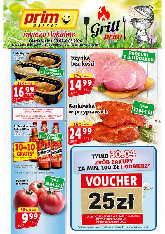 Prim Market - gazetka promocyjna Gazetka od czwartku 30.04 do środy 06.05