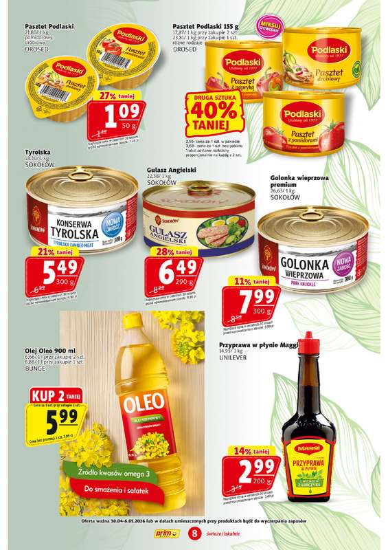 Prim Market - gazetka promocyjna Gazetka od czwartku 30.04 do środy 06.05 - strona 8