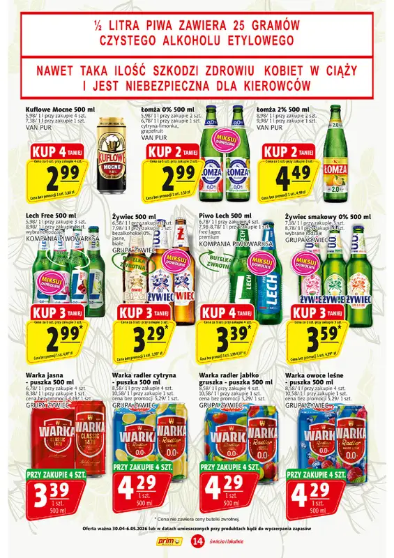 Prim Market - gazetka promocyjna Gazetka od czwartku 30.04 do środy 06.05 - strona 14