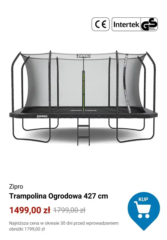 Decathlon - gazetka promocyjna Trampoliny ogrodowe w supercenach od środy 29.04  - strona 9