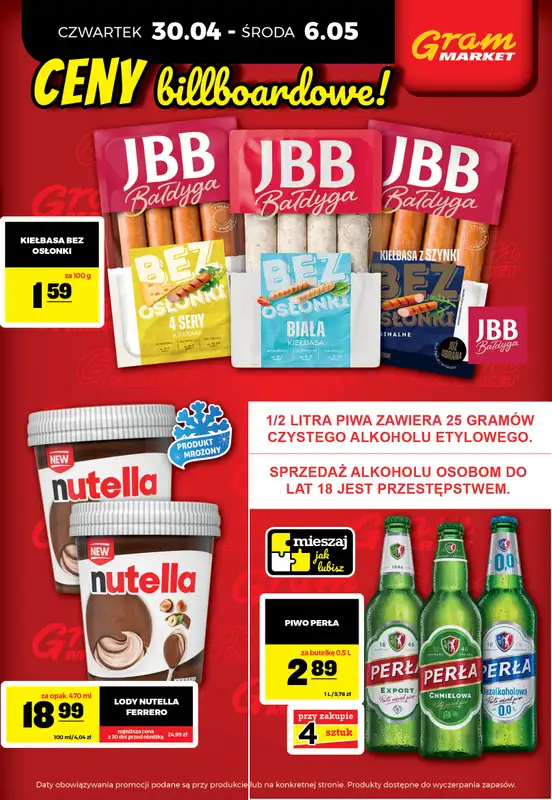 Gram Market - gazetka promocyjna Cały tydzień niskie ceny od czwartku 30.04 do środy 06.05 - strona 3