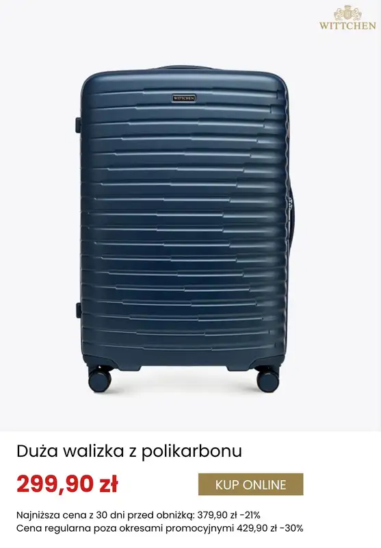 BEST SALE - gazetka promocyjna Wittchen | Dodatkowe -20% na drugą i kolejną walizkę od środy 29.04  - strona 10