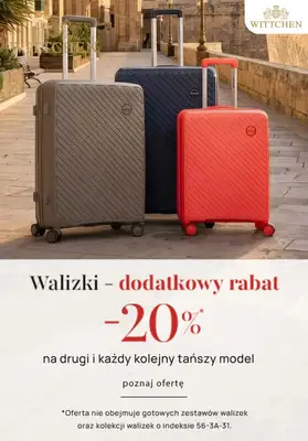 BEST SALE - gazetka promocyjna Wittchen | Dodatkowe -20% na drugą i kolejną walizkę od środy 29.04 
