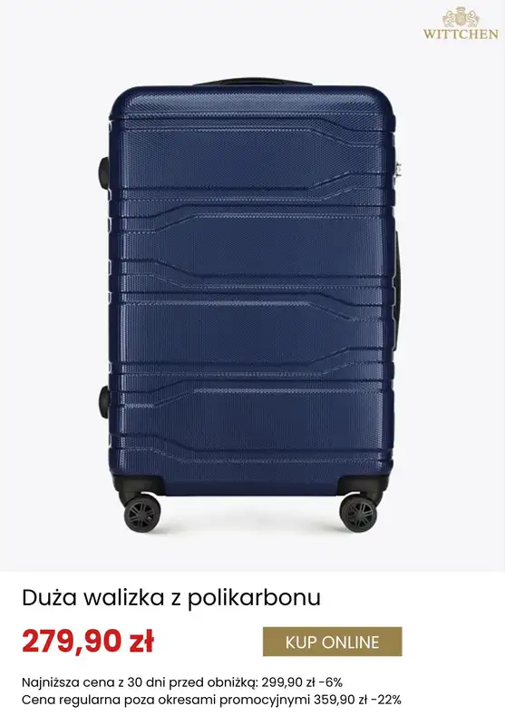 BEST SALE - gazetka promocyjna Wittchen | Dodatkowe -20% na drugą i kolejną walizkę od środy 29.04  - strona 7