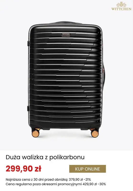 BEST SALE - gazetka promocyjna Wittchen | Dodatkowe -20% na drugą i kolejną walizkę od środy 29.04  - strona 6
