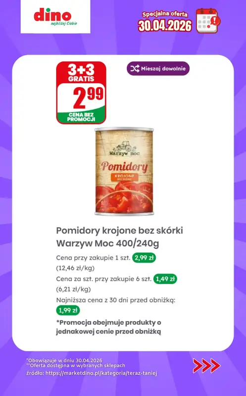 Dino - gazetka promocyjna Specjalna oferta na 30.04.2026 - promocje spoza gazetki od czwartku 30.04 do czwartku 30.04 - strona 10