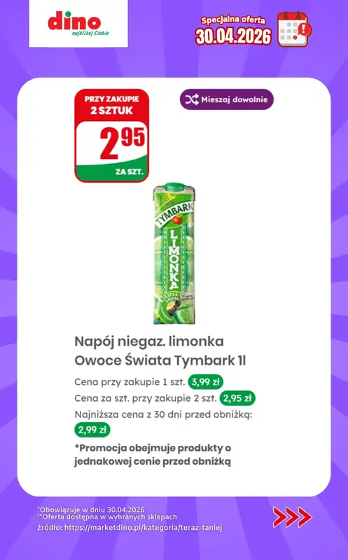 Dino - gazetka promocyjna Specjalna oferta na 30.04.2026 - promocje spoza gazetki od czwartku 30.04 do czwartku 30.04 - strona 8