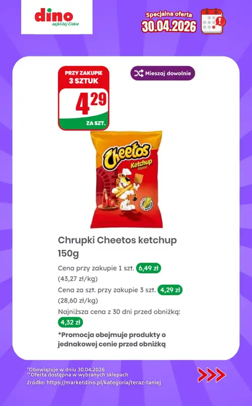 Dino - gazetka promocyjna Specjalna oferta na 30.04.2026 - promocje spoza gazetki od czwartku 30.04 do czwartku 30.04 - strona 6