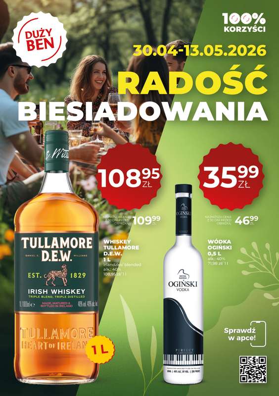 Duży Ben - gazetka promocyjna Gazetka alkoholowa od czwartku 30.04 do środy 13.05