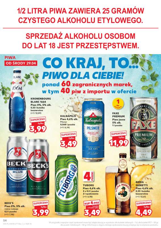 Kaufland - gazetka promocyjna Gazetka Tygodnia od środy 29.04 do środy 06.05 - strona 54