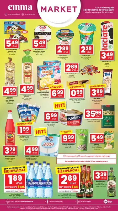 emma MARKET - gazetka promocyjna Promocje Emma Market od czwartku 30.04 do środy 06.05 - strona 2