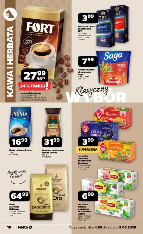 Netto - gazetka promocyjna Gazetka spożywcza od poniedziałku 04.05 do soboty 09.05 - strona 18