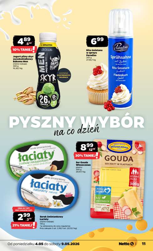 Netto - gazetka promocyjna Gazetka spożywcza od poniedziałku 04.05 do soboty 09.05 - strona 11