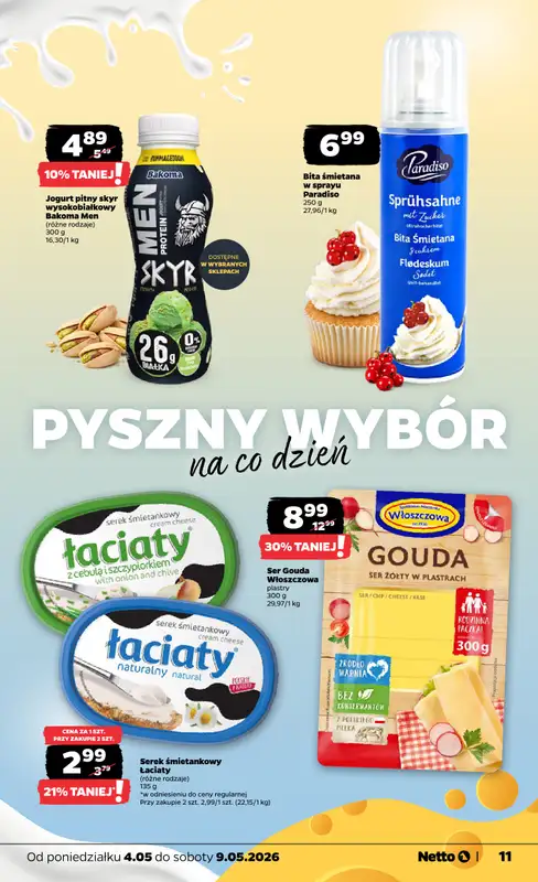 Netto - gazetka promocyjna Gazetka spożywcza od poniedziałku 04.05 do soboty 09.05 - strona 11