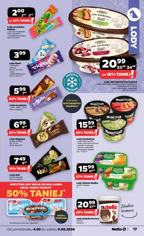 Netto - gazetka promocyjna Gazetka spożywcza od poniedziałku 04.05 do soboty 09.05 - strona 17