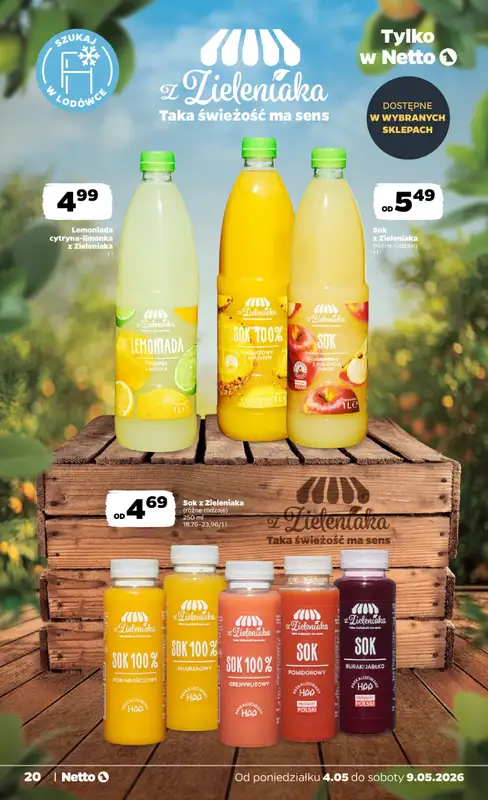 Netto - gazetka promocyjna Gazetka spożywcza od poniedziałku 04.05 do soboty 09.05 - strona 20