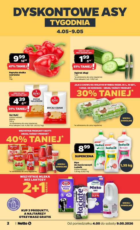 Netto - gazetka promocyjna Gazetka spożywcza od poniedziałku 04.05 do soboty 09.05 - strona 2